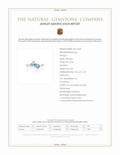 0.48 Ct. Blue Topaz and Natural Diamond Bezel Ring, Silver Scan Report
