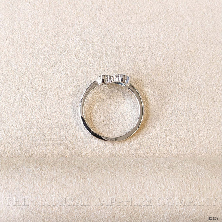 0.48 Ct. Blue Topaz and Natural Diamond Bezel Ring, Silver