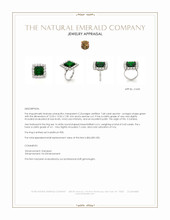 7.68 Ct. Emerald and Natural Diamond Pave Ring, Platinum 900 Appraisal