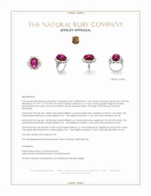 14.94 Ct. Ruby and Natural Diamond Pave Ring, Platinum 950 Appraisal