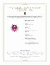 14.94 Ct. Ruby and Natural Diamond Pave Ring, Platinum 950 Scan Report
