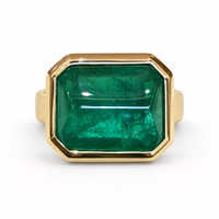 13.27 Ct. Emerald 18K Yellow Gold ring