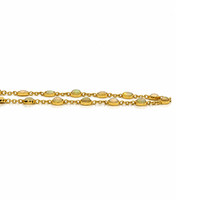 10.12 Ct. Multi Color Opal Bezel Necklace, 22K Gold Plated Silver Image