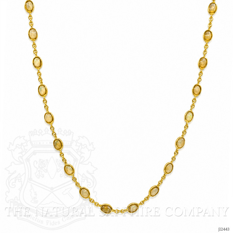 10.12 Ct. Multi Color Opal Bezel Necklace, 22K Gold Plated Silver