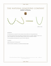 15.64 Ct. Green Agate Bezel Necklace, 22K Gold Plated Silver Appraisal