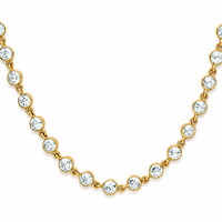 32.45 Ct. Topaz 22K Gold Plated Silver necklace