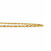 32.45 Ct. Blue Topaz Bezel Necklace, 22K Gold Plated Silver Image