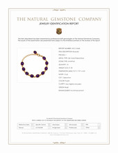 21.40 Ct.Tw.Total Carat Weight Purple Amethyst Bezel Bracelet, 22K Gold Plated Silver Scan Report