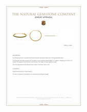 4.75&nbsp;Ct.Tw.Total Carat Weight Green Agate Bezel Bracelet, 22K Gold Plated Silver Appraisal