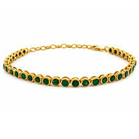 4.75 Ct.Tw. Agate 22K Gold Plated Silver bracelet