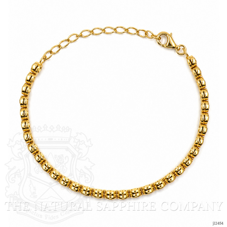 4.82 Ct.Tw. Yellow Citrine Bezel Bracelet, 22K Gold Plated Silver