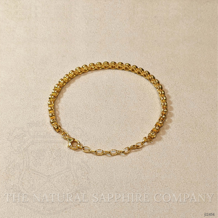 4.82 Ct.Tw. Yellow Citrine Bezel Bracelet, 22K Gold Plated Silver