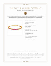 3.57&nbsp;Ct.Tw.Total Carat Weight Ruby Bezel Bracelet, 22K Gold Plated Silver Scan Report