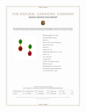 13.54&nbsp;Ct.Tw.Total Carat Weight Ruby and Green Agate Studs Earrings, 22K Gold Plated Silver Scan Report