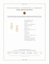 18.38 Ct.Tw.Total Carat Weight White Moonstone Studs Earrings, 22K Gold Plated Silver Scan Report