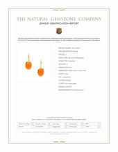 8.64 Ct.Tw.Total Carat Weight Orange Carnelian Hoops Earrings, 22K Gold Plated Silver Scan Report