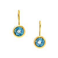 5.46 Ct.Tw. Topaz 22K Gold Plated Silver earring