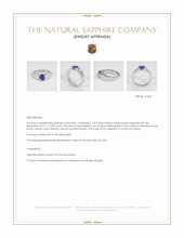 1.89 Ct. Purple Sapphire Men's Ring, 14K White Gold Appraisal