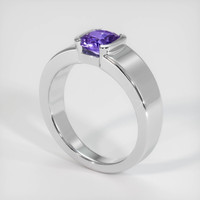 1.89 Ct. Purple Sapphire Men's Ring, 14K White Gold Image