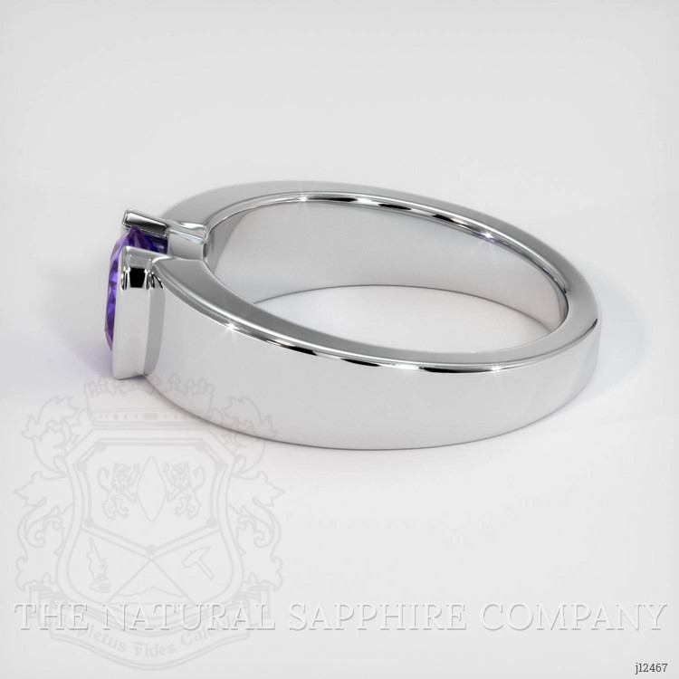 1.89 Ct. Purple Sapphire Men's Ring, 14K White Gold