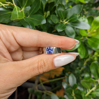 1.89 Ct. Purple Sapphire Men's Ring, 14K White Gold Life Style