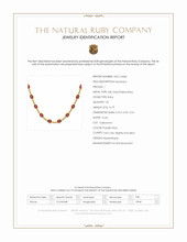 16.79 Ct. Purplish Red Ruby Bezel Necklace, 22K Gold Plated Silver Scan Report
