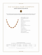 16.79 Ct. Purplish Red Ruby Bezel Necklace, 22K Gold Plated Silver Scan Report