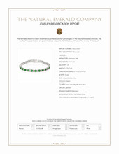 7.63 Ct.Tw.Total Carat Weight Emerald and Natural Diamond Tennis/Line Bracelet, Platinum 600 Scan Report