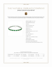 7.63 Ct.Tw.Total Carat Weight Emerald and Natural Diamond Tennis/Line Bracelet, Platinum 600 Scan Report