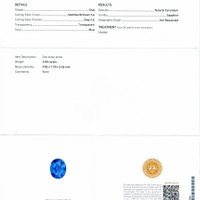 3.28 Ct. Blue Sapphire and Natural Diamond Pave Ring, 18K White Gold Scan Report