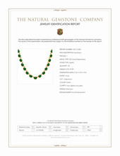 49.83 Ct. Green Agate Bezel Necklace, 22K Gold Plated Silver Scan Report
