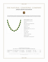 49.83 Ct. Green Agate Bezel Necklace, 22K Gold Plated Silver Scan Report