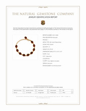 20.60 Ct.Tw.Total Carat Weight Red Garnet Bezel Bracelet, 22K Gold Plated Silver Scan Report