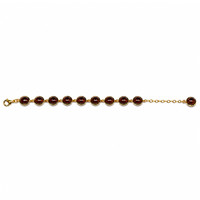 20.60&nbsp;Ct.Tw.Total Carat Weight Red Garnet Bezel Bracelet, 22K Gold Plated Silver Image
