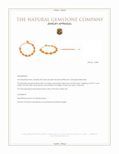14.60 Ct.Tw.Total Carat Weight Orange Opal Bezel Bracelet, 22K Gold Plated Silver Appraisal