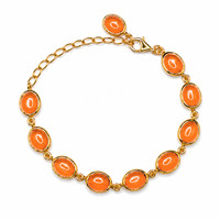 14.60 Ct.Tw. Opal 22K Gold Plated Silver bracelet
