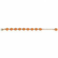 14.60 Ct.Tw.Total Carat Weight Orange Opal Bezel Bracelet, 22K Gold Plated Silver Image