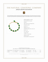 17.60&nbsp;Ct.Tw.Total Carat Weight Green Agate Bezel Bracelet, 22K Gold Plated Silver Scan Report