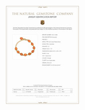 11.10 Ct.Tw.Total Carat Weight Orange Carnelian Bezel Bracelet, 22K Gold Plated Silver Scan Report