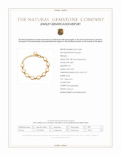 10.20&nbsp;Ct.Tw.Total Carat Weight Grey Opal Bezel Bracelet, 22K Gold Plated Silver Scan Report