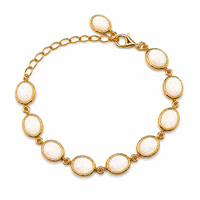 10.20 Ct.Tw. Opal 22K Gold Plated Silver bracelet