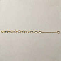 40.60 Ct.Tw.Total Carat Weight Blue Topaz Bezel Bracelet, 22K Gold Plated Silver Life Style