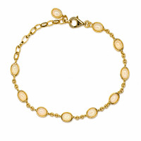 3.20 Ct.Tw. Opal 22K Gold Plated Silver bracelet