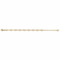 3.20&nbsp;Ct.Tw.Total Carat Weight Multi Color White Opal (Light Opal) Bezel Bracelet, 22K Gold Plated Silver Image