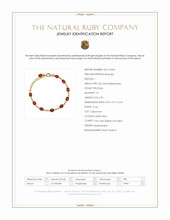6.30&nbsp;Ct.Tw.Total Carat Weight Purplish Red Ruby Bezel Bracelet, 22K Gold Plated Silver Scan Report