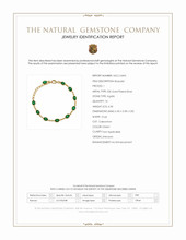 4.30&nbsp;Ct.Tw.Total Carat Weight Green Agate Bezel Bracelet, 22K Gold Plated Silver Scan Report