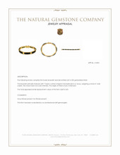 14.84 Ct.Tw.Total Carat Weight Black Onyx Antique Style Bracelet, 22K Gold Plated Silver Appraisal