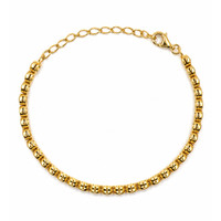 5.52&nbsp;Ct.Tw.Total Carat Weight Reddish Purple Rhodolite Garnet Bezel Bracelet, 22K Gold Plated Silver Image