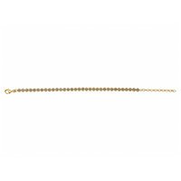 6.47 Ct.Tw.Total Carat Weight Blue Topaz Bezel Bracelet, 22K Gold Plated Silver Image