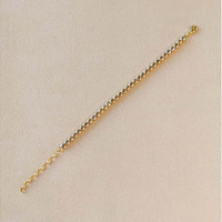 6.47 Ct.Tw.Total Carat Weight Blue Topaz Bezel Bracelet, 22K Gold Plated Silver Life Style